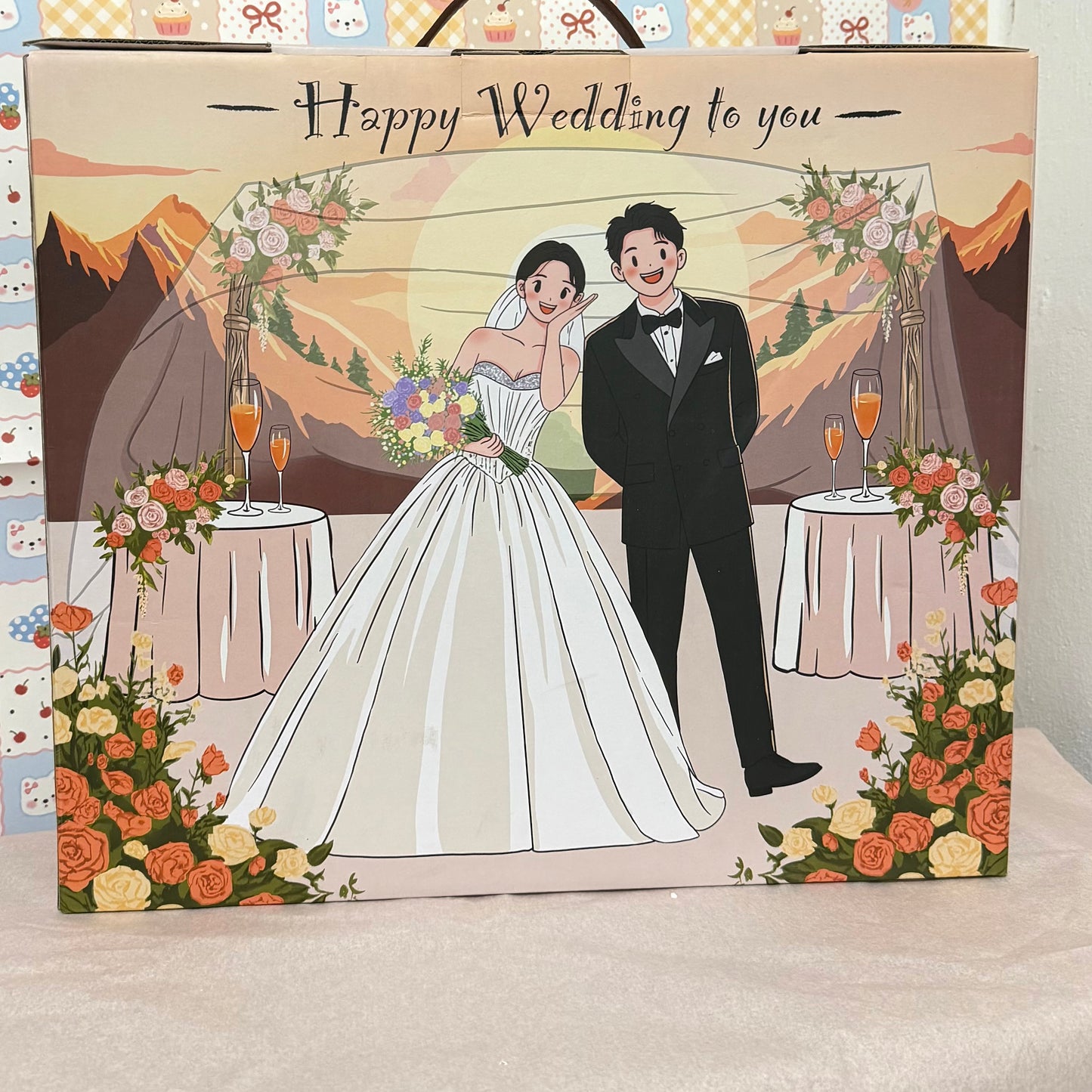 Souprava keramického nádobí “Happy Wedding” - 12 dílna pro 2 osoby