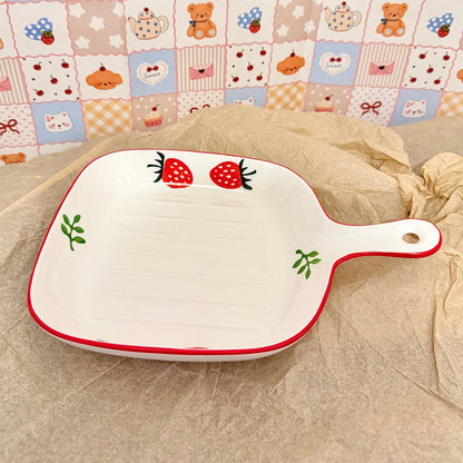 Keramický zapékací talíř s motivem jahody