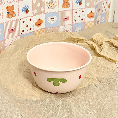 Růžová keramická miska
